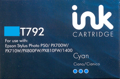 ink Cyan compatible printer Epson stylus photo 1400 T0792
