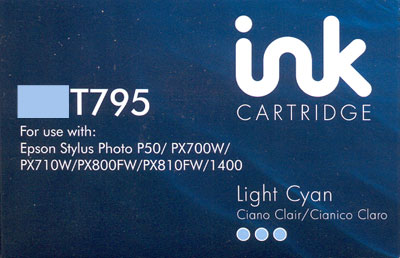ink Light Cyan compatible printer Epson stylus photo 1400 T0795
